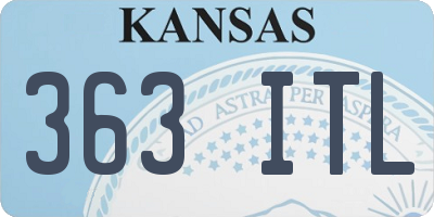 KS license plate 363ITL