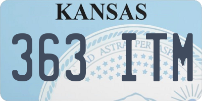 KS license plate 363ITM