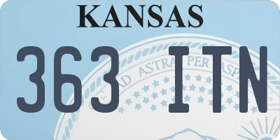 KS license plate 363ITN