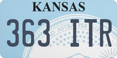 KS license plate 363ITR