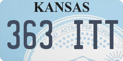 KS license plate 363ITT