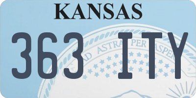 KS license plate 363ITY