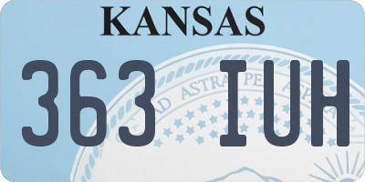 KS license plate 363IUH
