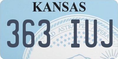 KS license plate 363IUJ