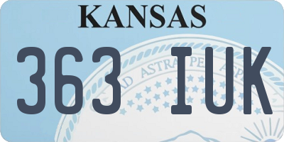 KS license plate 363IUK