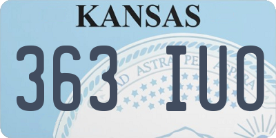 KS license plate 363IUO