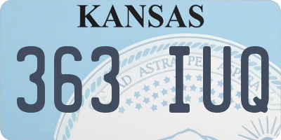 KS license plate 363IUQ