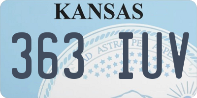 KS license plate 363IUV