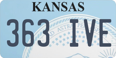 KS license plate 363IVE