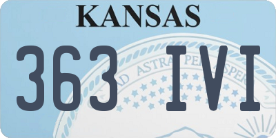 KS license plate 363IVI
