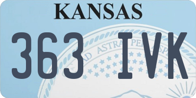 KS license plate 363IVK