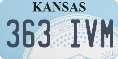 KS license plate 363IVM