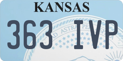 KS license plate 363IVP