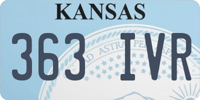 KS license plate 363IVR