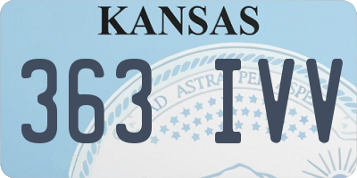 KS license plate 363IVV