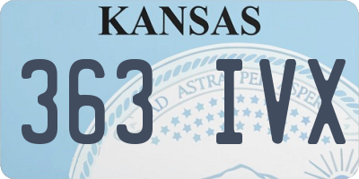 KS license plate 363IVX