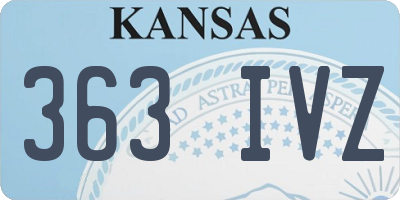 KS license plate 363IVZ