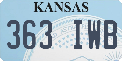 KS license plate 363IWB