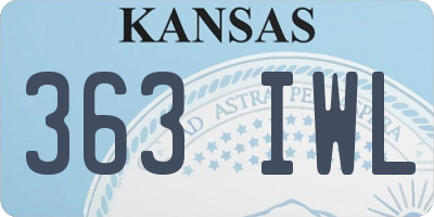 KS license plate 363IWL