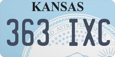 KS license plate 363IXC