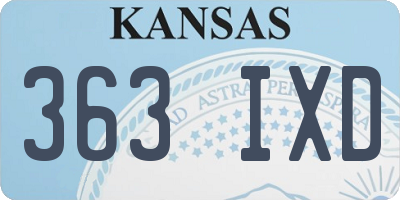 KS license plate 363IXD