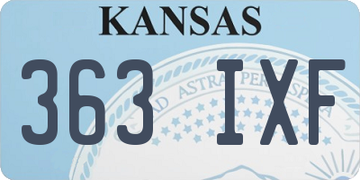 KS license plate 363IXF