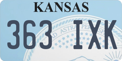 KS license plate 363IXK