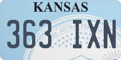 KS license plate 363IXN