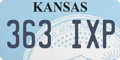 KS license plate 363IXP