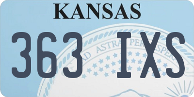 KS license plate 363IXS