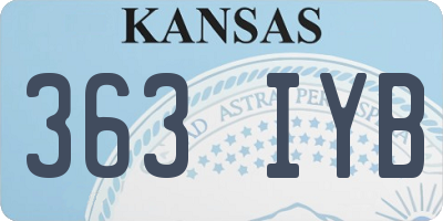 KS license plate 363IYB
