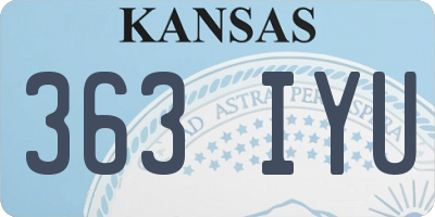 KS license plate 363IYU