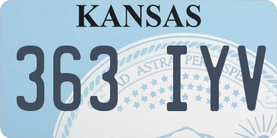 KS license plate 363IYV
