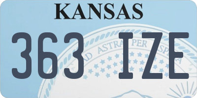 KS license plate 363IZE