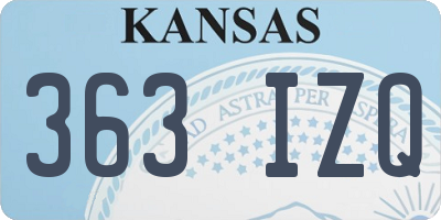 KS license plate 363IZQ