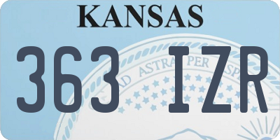 KS license plate 363IZR