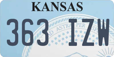 KS license plate 363IZW