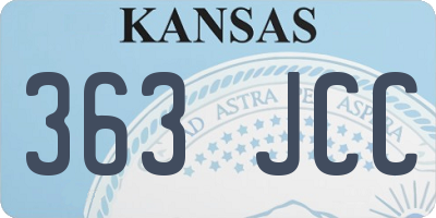 KS license plate 363JCC