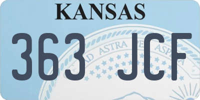 KS license plate 363JCF