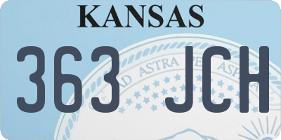 KS license plate 363JCH