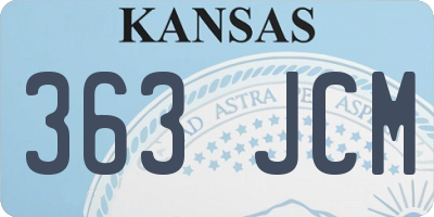 KS license plate 363JCM