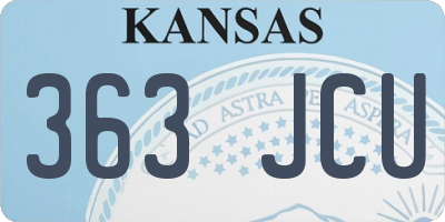 KS license plate 363JCU