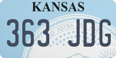 KS license plate 363JDG