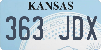 KS license plate 363JDX