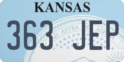 KS license plate 363JEP
