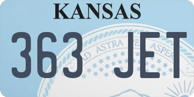 KS license plate 363JET