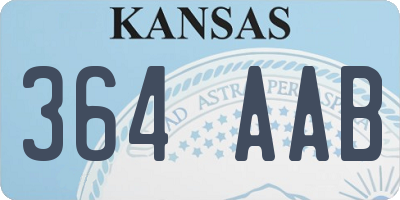 KS license plate 364AAB