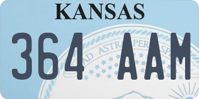 KS license plate 364AAM