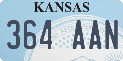 KS license plate 364AAN