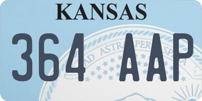 KS license plate 364AAP